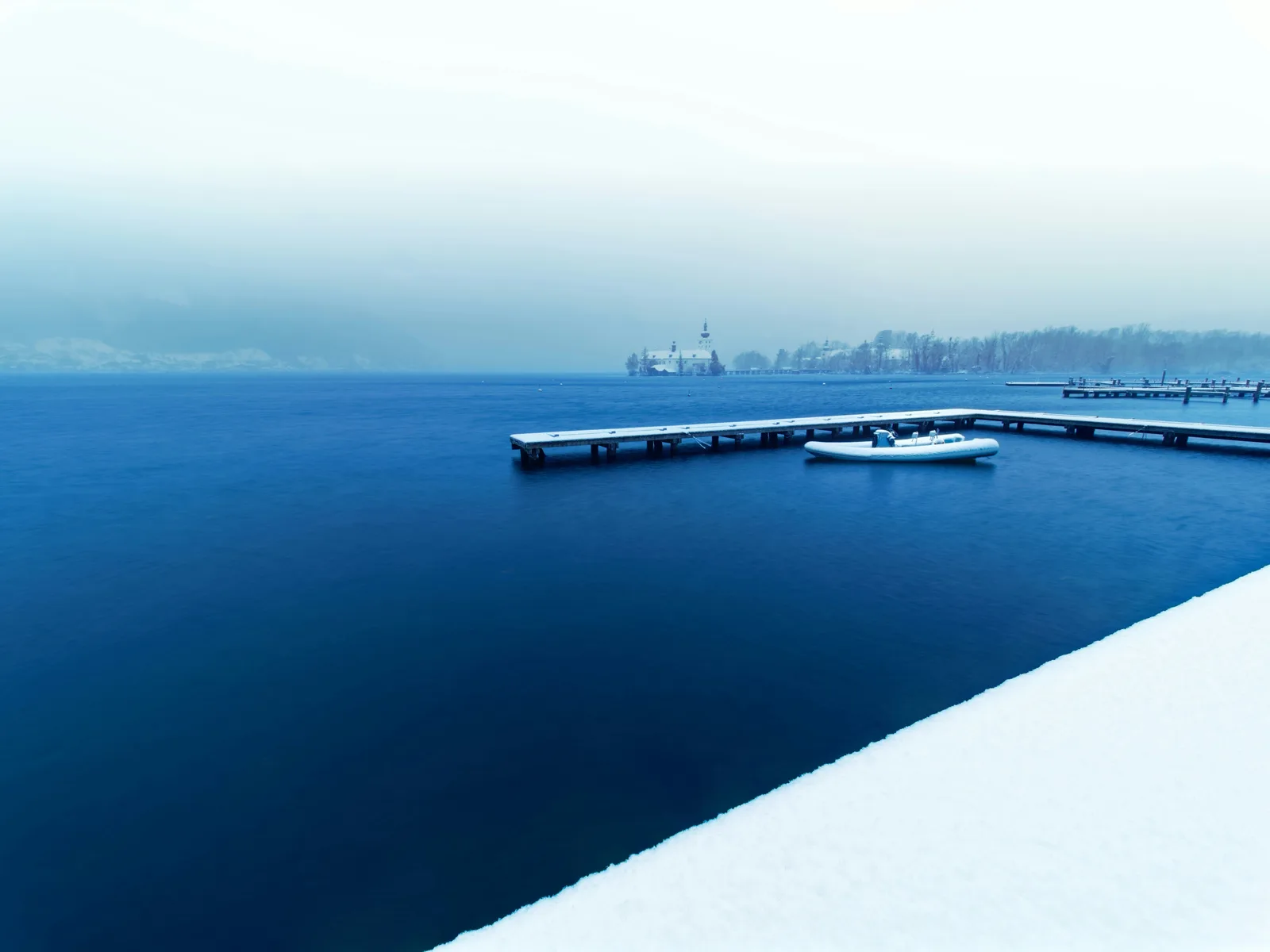 Mood: the best-evidenced endpoint: a long dock in the middle of a large body of water