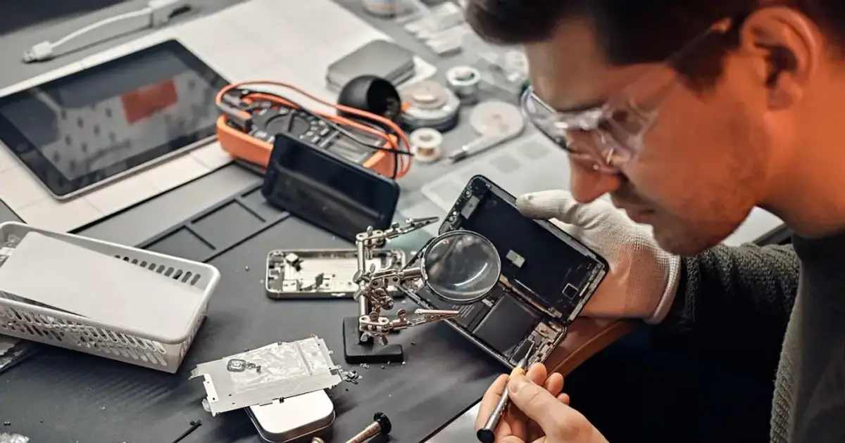 man, repair, technician, device, equipment, technology, mobile, smartphone, magnifier, broken, tool, electronic, digital, service, fix, repair, technician, technician, technician, technician, technician, magnifier, fix, 