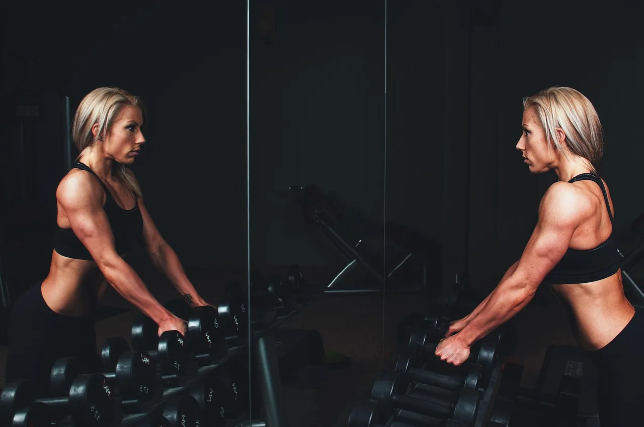 What the meta-analyses converged on: training, muscles, arms, blonde, bar bells, workout, fitness, exercise, sport, gym, strong, young, woman, person, health
