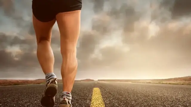 jogging, run, sport, jog, sporty, race, movement, sneakers, away, shoes, running shoes, jogging shoes, endurance, condition, leisure, training, health, fit, fitness, legs, marathon, cardio, man legs, landscape, road, ath