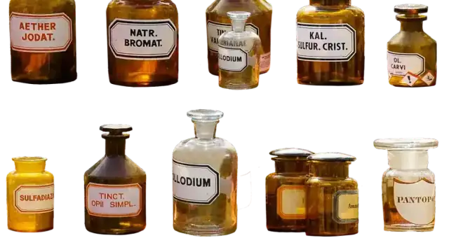 pharmacy, isolated, health, medicine, bottle, chemistry, science, laboratory, mix, vial